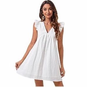 White linen dress